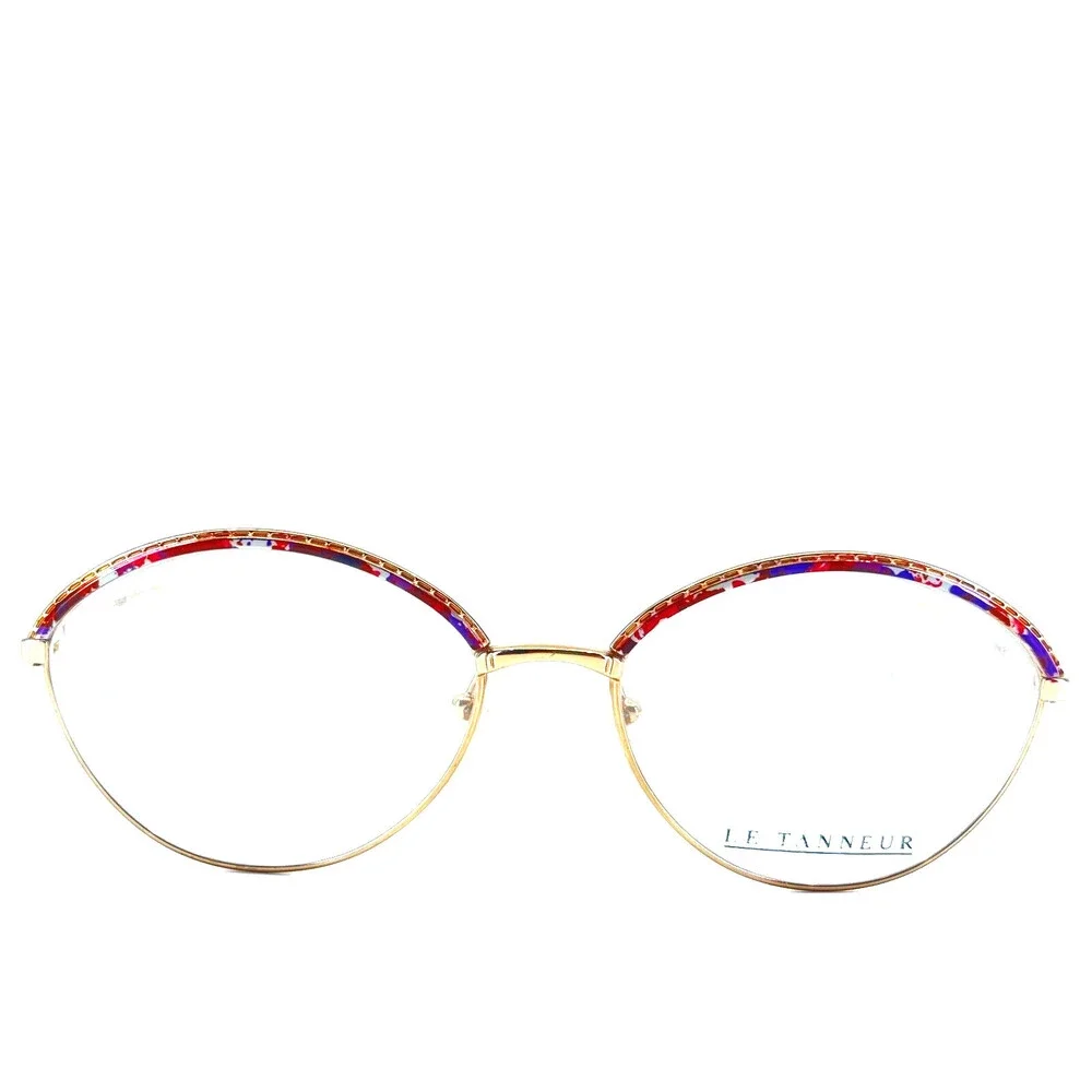 Le Tanneur Eyeglasses 221 Col. 02 Gold Red Oval Frames 55[]17 135 mm